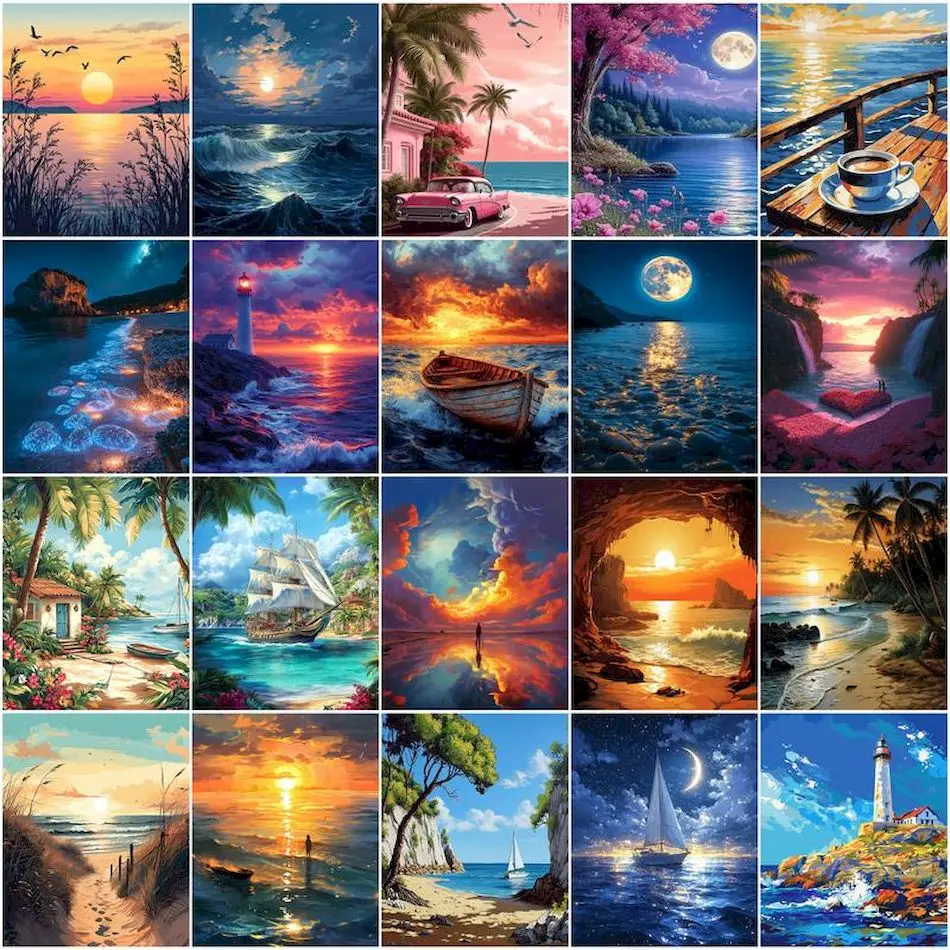 Photography Design - Картины по номерам, морской пейзаж, наборы